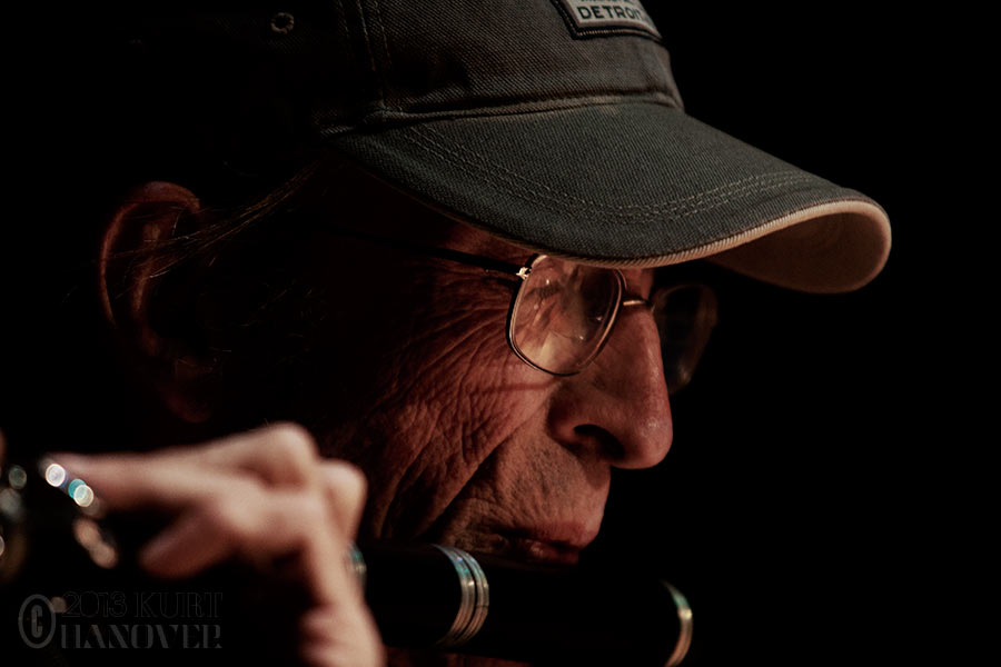 Man playing the Irish flute.